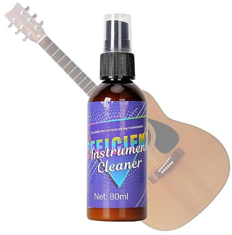 Duroecsain Olio per chitarra, olio di limone per chitarra, detergente per corde per chitarra, tastiera e olio di limone, per chitarra acustico, 80 ml