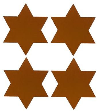 Oblique Unique Filzuntersetzer Sterne 10 cm 4er Pack - Getränke Untersetzer als Tisch Dekoration für Weihnachten UVM. - robust und hochwertig (Braun)