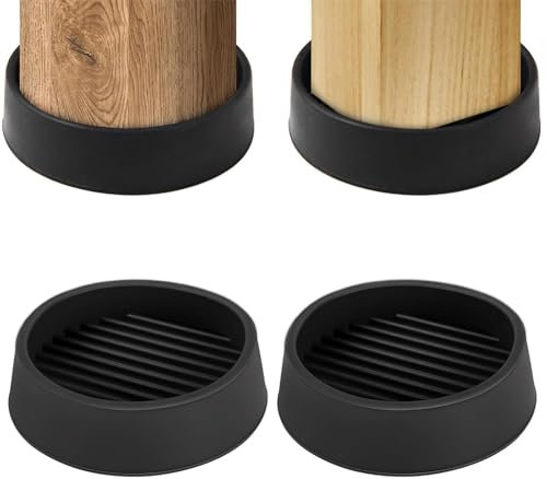 Rubber Castor Cups 2 IN, 4 PCS sofa feet protectors for wooden floors, Chair Leg Caps Table Floor Protectors Foot Covers, Anti Slide Furniture Coasters for Carpet Protector Cups Stoppers for Bed Cabin