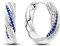 CYMYSS Ohrringe Silber 925 Creolen Silber 925 Silber Ohrringe Damen 925 Kleine Creolen Silber 925 Sterling Silber Ohrringe Hoop Earrings Earrings For Women (Rotierend blau-weiß)
