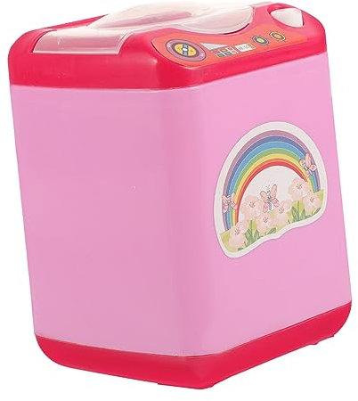 OFFIGAM Miniature Washing Machine Toy for Boy Girl Functional Cosmetic Brush Cleaner Fun Desktop Decoration Rainbow Safe and Lightweight Plaything for Creative Pretend Play
