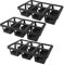Mikikit 3Piezas Plástico Macetas Transpirable Soporte Rejillas Suculentas y Pequeñas Almacenamiento de Color Negro