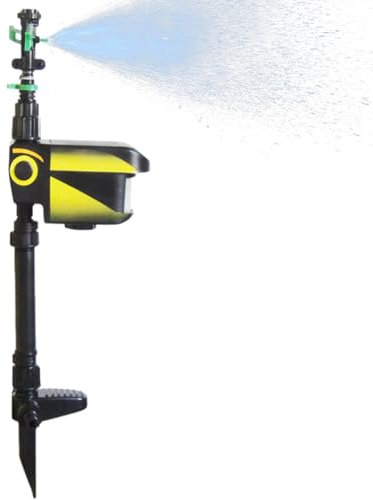 Ahuyentador Solar de Animales | Aspersor de Agua Activado por Movimiento,Detector Movimiento, aspersor ABS de energía Solar para Granja, césped, Exterior