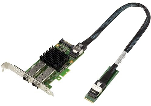 KALEA-INFORMATIQUE M2-Karte 2 Netzwerkanschlüsse SFP+ 10G 10 GIGABIT ETHERNET für M.2-Anschluss vom Typ PCIe, Schlüssel M oder B+M mit Mellanox X3 PCIe Gen 3.0-Chipsatz