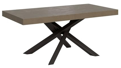 Itamoby Ausziehtisch 200/460x90 cm Volantis Premium taupe Beine anthrazit