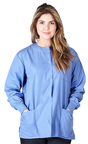 Natural Uniforms Men's Warm Up Jacket Medium Ceil Blue