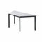 Besprechungstisch 1600x690mm Grau Fuß Vierkantrohr schwarz