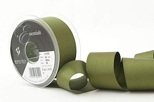 Berisfords Grosgrain, Polyester, Moss, 10.4 x 10.4 x 4.5 cm