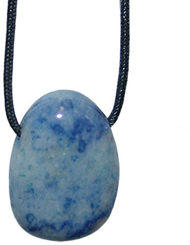 Joyas Janni Flacher Anhänger Tummone blauer Quarz, ca. 30 x 20 mm in Tropfenform mit Loch: ca. 2,5 mm, TS-GEB-BL-01 Marke, Einheitsgröße, Metall, Kein Edelstein