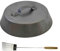 Mister Moby Couvercle de Cuisson Rond en Metal pour Cheminee, Pole ou Barbecue, Compatible avec Bois, Diamtre 40 cm, Hauteur 9 cm