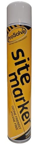 (PACK OF 2) Large 750ml YELLOW Line Marking Spray paint survey builders marker Sports Grounds