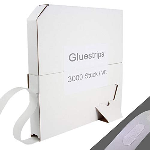Gluestrips Klebestreifen ablösbar 10 x 30 mm 3000 Stück verschiedene Klebestärken/leicht haftend, ablösbar