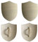 MEIERLE & Söhne 4 Stück Holz Schild Ritterschild aus Holz zum Bemalen Kinder Ritter Prinz König Schwert Schild Karneval Ritter Mittelalter Verkleidung Kostüm Karneval Fasching Kinder Holzschild