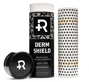 Recovery Derm Shield Tattoo Aftercare Bandage Roll - Transparent, Waterproof Adhesive Bandages - 20 cm x 7.32 m Roll