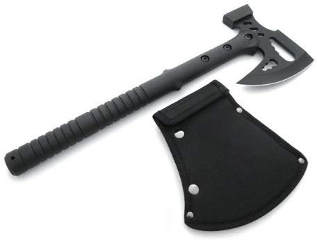 KOSxBO® Tomahawk Evolution Tactical Notfall Hammer Outdoor Axt Campingaxt inklusive Coduraholster