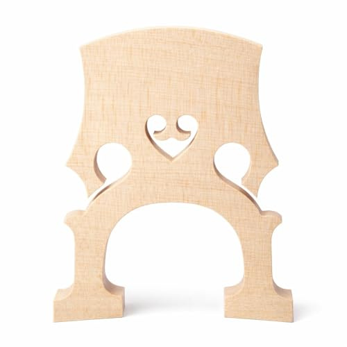 Alomejor Maple Cello Bridge, Wood Color, 4/4 and 3/4 Size, Easy Install, Improves Sound Quality, Cello Accessory