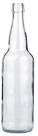 32 x 500ml JAC Tall Neck Clear Beer Bottles for Homebrew Cider Beer with Recyclable 26mm Gold Crown Caps