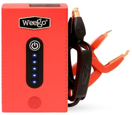 Weego 44s: 2100A Self-Use 12V Lithium Car Battery Jump Starter – USA-Engineered Safe Replacement for Jumper Cables - Car Jumper Starter Portable for 7L Gas and 3.5L Diesel Engines (N44s)
