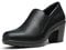 DREAM PAIRS Womens Mid Block Heels Ladies Sandals Slip-on Smart Work Office Dress Court Shoes DPU214,Size 7.5,Black,DPU214