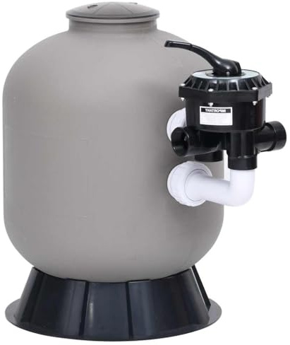 vidaXL Pool Sandfilter mit seitlich montiertem 6-Wege-Ventil Sandfilteranlage Filterkessel Filterpumpe Schwimmbadpumpe Sandfilterpumpe Grau