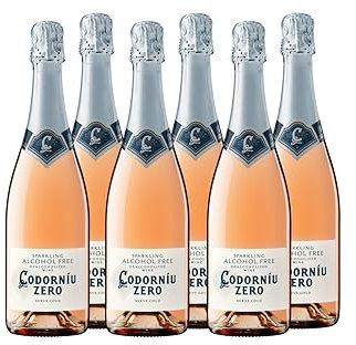 Codorníu Zero Rosé - Espumoso sin alcohol rosado, pack 6 botellas, 75cl