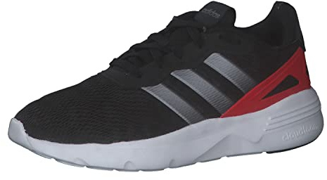 adidas Herren Nebzed Cloudfoam Lifestyle Running Shoes, core black/iron met/vivid red, 46 EU