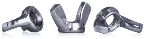 YoiYee M8 Wing Nut, 304 Stainless Steel(A2-70), 12 Pieces