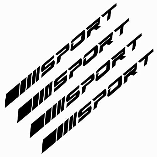 ihreesy 4 Stück Felge Streifen, Universal Reifen Reflektierende Auto Aufkleber Selbstklebende Rad Reflektierende Nadelstreifen Aufkleber Racing Letter Felgenaufkleber Reifenband Aufkleber,Schwarz