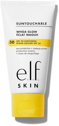 e.l.f. SKIN Suntouchable Whoa Glow LSF 30, Leichter Sonnenschutz & Grundierung Für Ein Strahlendes Finish, Hergestellt Mit Hyaluronsäure, Vegan & Tierversuchsfrei, Verpackung Kann Variieren, Sunbeam