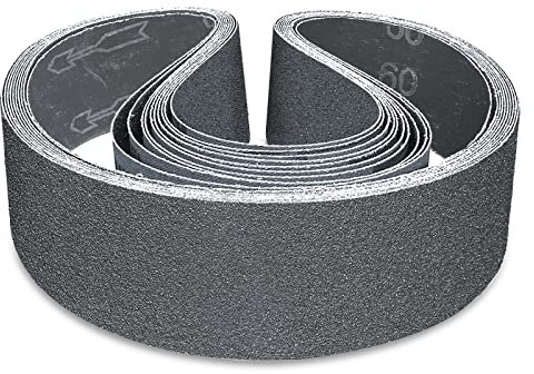 Sruhrak Schleifbänder 50 x 1020mm- 12 Stück 2 X 60/120/240/400/600/800 Grit Siliziumkarbid-Schleifbänder zum Polieren und Entrosten von Metall
