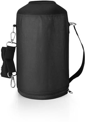 RAYMYLO Water Bottle Holder for 64/128 oz, Insulated Case with Adjustable Shoulder Strap, Fits Most Wide Mouth Water Bottles, Black