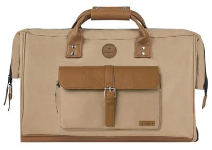 CABAIA - Reisetasche Duffle Adventurer Kuala Lumpur 40L - Handgepäck 45x30x29 cm - Wasserabweisend & Vegan - 2 Taschen - Schuhfach - Weekender & Sporttasche für Damen & Herren - Braun
