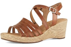 Gabor Damen Keilsandalen, Frauen Sandalen,Best Fitting,Keilsandaletten,Wedge-Heel,hoch,Sommerschuhe,Freizeitschuhe,Camel,40.5 EU / 7 UK
