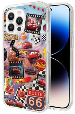 Generic Phone Case Compatible for iPhone 15 Case Pure Clear Lightning Flexible TPU Shockproof McQueen Case Cove, Fuchsia