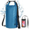 KYG Sacs étanches 5L/10L/20L pour kayak/bateau/canoë/pêche/rafting/natation/camping/snowboard, bleu clair, 20 L, Sac étanche