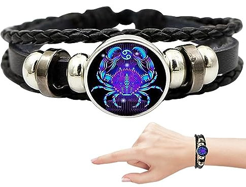 Xvilmaun Konstellation geflochtenes Seilarmband - Sternzeichen-Seil-Armband,Handgefertigtes gewebtes Sternzeichen-Wickelarmband als Geschenk für Erwachsene