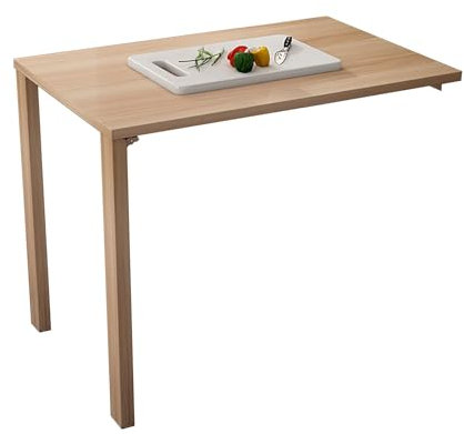ZYYLIVR Table Murale Rabattable, Bureau Mural Pliable en Bois Debout, Pliante Flottant Table De Cuisine Salle À Manger (Color : B, Size : 80x30cm/31.5x11.8in)