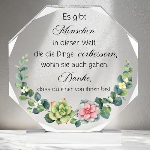Marsui Dankeschön Geschenk für Frauen Lehrer Inspirierende Acrylplakette mit Spruch Kollegen Abschiedsgeschenk Acrylschild Geschenk Briefbeschwerer für Erzieherin Kollegin Jobwechsel
