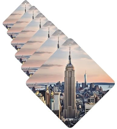 6 Stück Auto-Lufterfrischer zum Aufhängen, Auto-Lufterfrischer für Männer, Empire State Build, hängende Düfte, Lufterfrischer, Auto-Aromatherapie-Tabletten für Schlafzimmer, Kleiderschrank