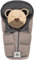 Odenwälder Fußsack Mucki L-CS weitenverstellbar, Länge 98 cm, BabyNest Winter-Fußsack für Kinderwagen, Sportwagen & Buggy mit Anti-Rutschschutz, Dark Wood