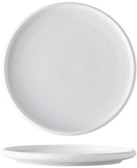 Zhaoj24-05 Modern Dinner Plates Ceramic Vegetable Plate Household High-Grade Dinner Plate High Value Buffet Plate Commercial Exquisite Tableware Kitchen Service(White,12 inch)