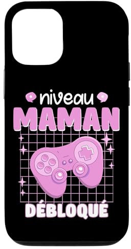 Coque pour iPhone 13 Enceinte Maman Niveau Maman Débloqué Geek en Cours 2025