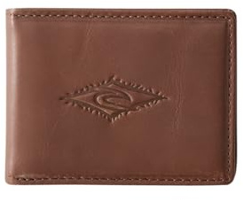 Rip Curl Herren Search Surf Leder Geldbörse Mehrere Kartenfächer und Ausweisfenster Braun