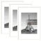 upsimples 3 Pack Bilderrahmen 40x60, Weiß Rahmen 40x60, Picture Frame für Fotos, Bilder, Poster
