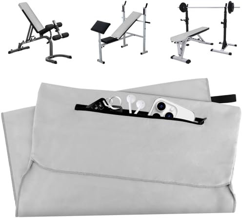 Toalla de Fitness 120 x 50 cm con Bolsillo con Cremallera,Toalla Deportiva De Microfibra, Toalla Deporte Ligera para Gimnasia y Entrenamiento,Camping, Yoga y Sauna