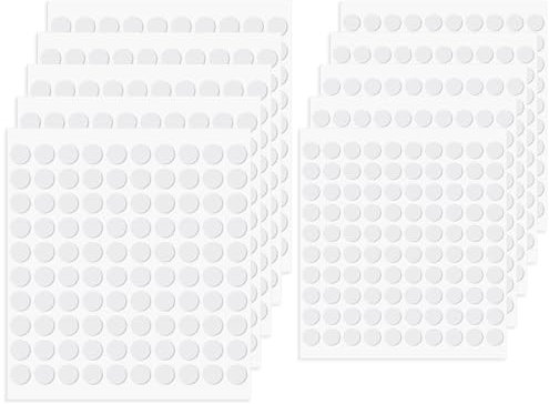 1000 Stück Doppelseitige Klebepunkte, Rund keine Spuren Klebepunkt Aufkleber Transparente Selbstklebende Klebepunkte für Poster Wasserfest Aufkleber für Papier Ballon, Festival-Dekoration