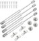 4PCS 150N/15kg Gas Springs for Kitchen Cabinets, Steel Hydraulic Shock Absorber Springs, Soft Close Hinges for Cupboards, Windows and Storage Boxes