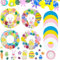 Türkranz Ostern, Ostern Deko, 8 Stück Ostern Basteln Set für Die Haustür, Ostern Basteln Kinder Hasenkranz, Basteln Ostern Osterkranz für Deko Ostern Hauswand Fenster Türdeko Party Decoration