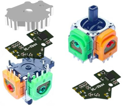 ElecGear TMR Joystick y placa calefactora desoldadora de repuesto para mando Xbox One, PCB de calibración, barra de control TMR Hall y herramientas de reparación de mecha de soldadura (TMR-XB1)