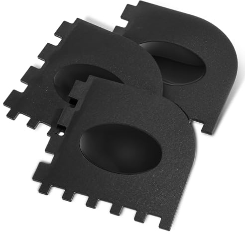 3 Pcs Plastic Grill Pan Scraper Tool Griddle Scrapers Tool for Griddle Pans Cleaner Kitchen Cleaning Tools Kit Kitchens Scraper Accessories Size 3.15 × 3.15 ×0.04 Inches Black Polypropylene